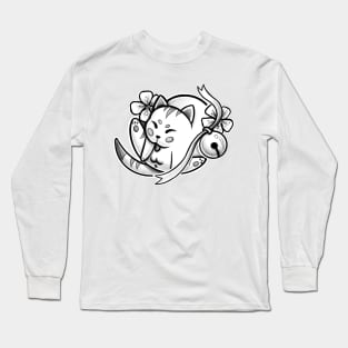 Japanese, clean cat Long Sleeve T-Shirt